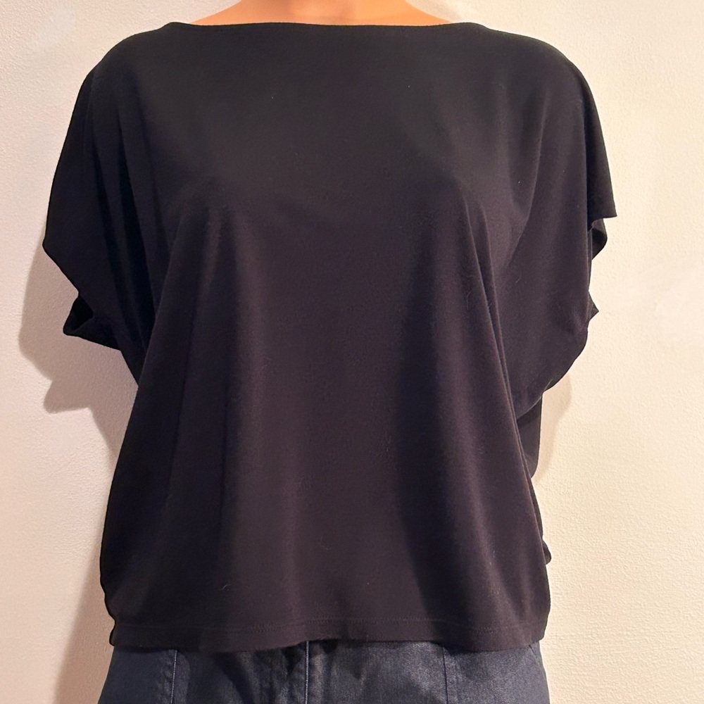 Ann Taylor Factory Black Dolman Sleeve Knit Top Size Small